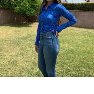 Zara Royal Blue Floral Print Medium